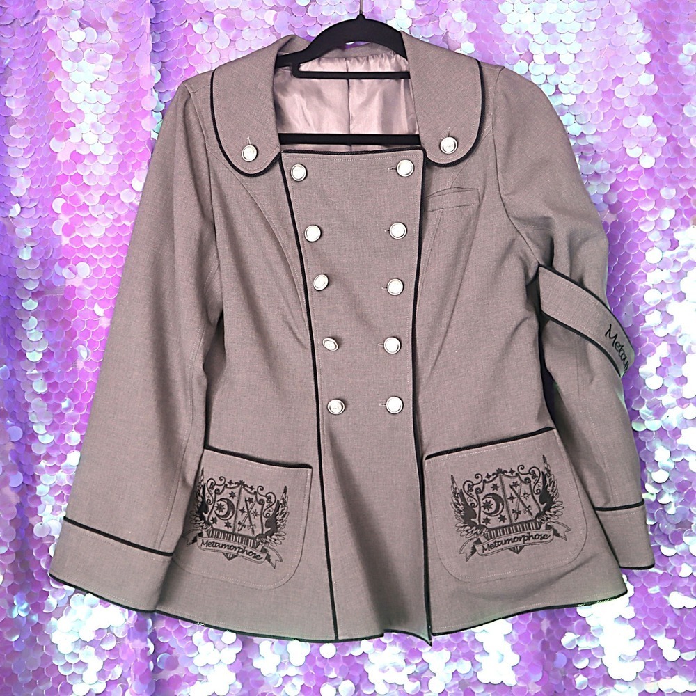 Metamorphose Name of Guardian Jacket Grey Military Goth Lolita EGL Japan - Picture 3 of 12